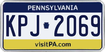 PA license plate KPJ2069