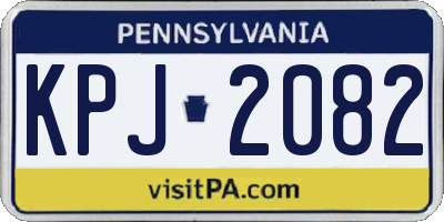 PA license plate KPJ2082