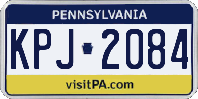 PA license plate KPJ2084