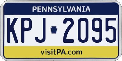 PA license plate KPJ2095