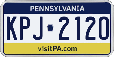 PA license plate KPJ2120