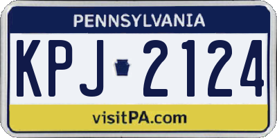 PA license plate KPJ2124