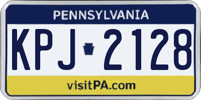 PA license plate KPJ2128