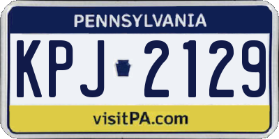 PA license plate KPJ2129
