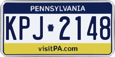 PA license plate KPJ2148