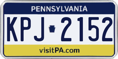 PA license plate KPJ2152