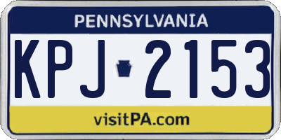PA license plate KPJ2153