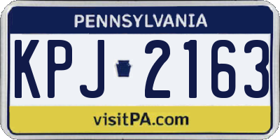 PA license plate KPJ2163