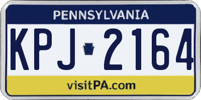 PA license plate KPJ2164