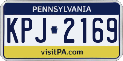 PA license plate KPJ2169