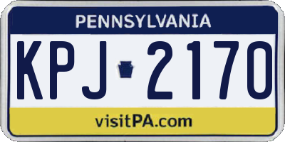 PA license plate KPJ2170