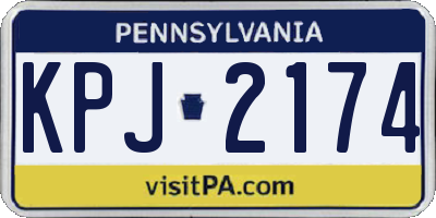 PA license plate KPJ2174