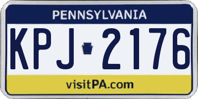 PA license plate KPJ2176