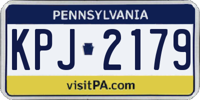 PA license plate KPJ2179
