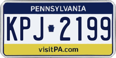 PA license plate KPJ2199