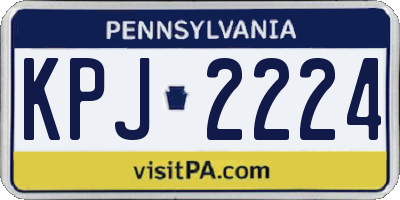 PA license plate KPJ2224