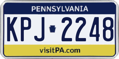 PA license plate KPJ2248