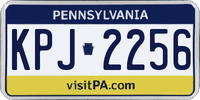 PA license plate KPJ2256
