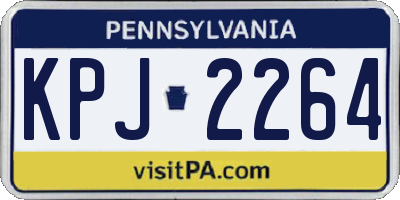PA license plate KPJ2264