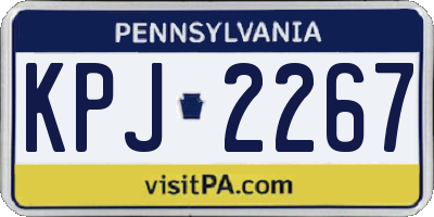 PA license plate KPJ2267