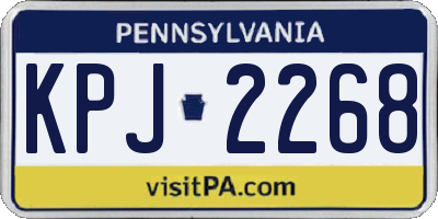 PA license plate KPJ2268