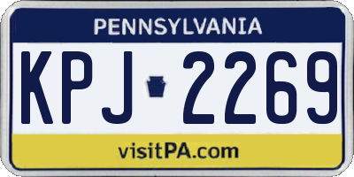 PA license plate KPJ2269