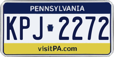 PA license plate KPJ2272