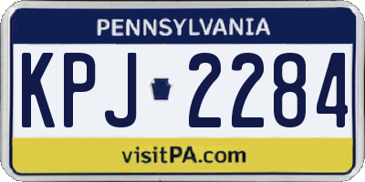 PA license plate KPJ2284