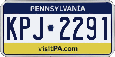 PA license plate KPJ2291