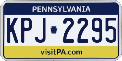 PA license plate KPJ2295