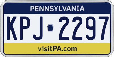 PA license plate KPJ2297