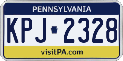 PA license plate KPJ2328