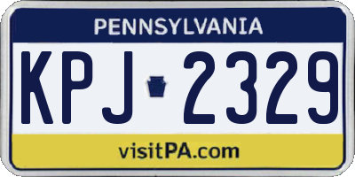 PA license plate KPJ2329