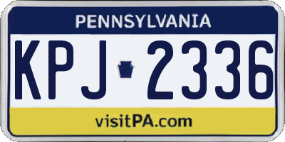 PA license plate KPJ2336