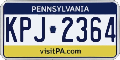 PA license plate KPJ2364