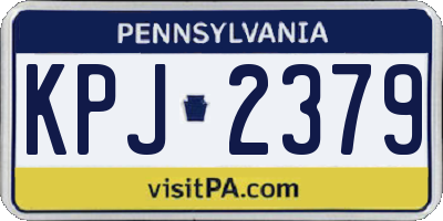 PA license plate KPJ2379