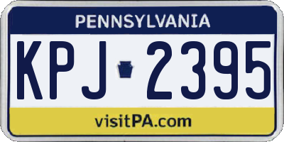 PA license plate KPJ2395