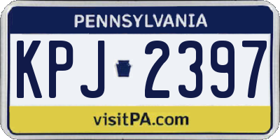 PA license plate KPJ2397
