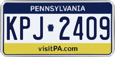PA license plate KPJ2409