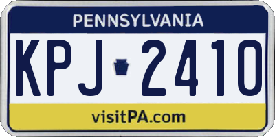 PA license plate KPJ2410