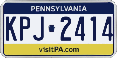 PA license plate KPJ2414