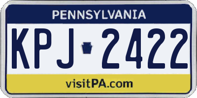 PA license plate KPJ2422