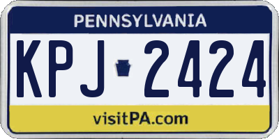 PA license plate KPJ2424