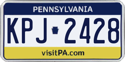 PA license plate KPJ2428