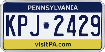 PA license plate KPJ2429