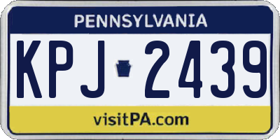 PA license plate KPJ2439