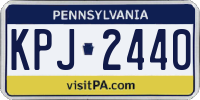 PA license plate KPJ2440