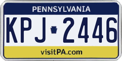 PA license plate KPJ2446