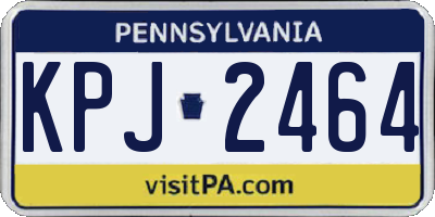 PA license plate KPJ2464