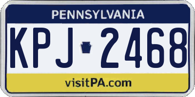 PA license plate KPJ2468